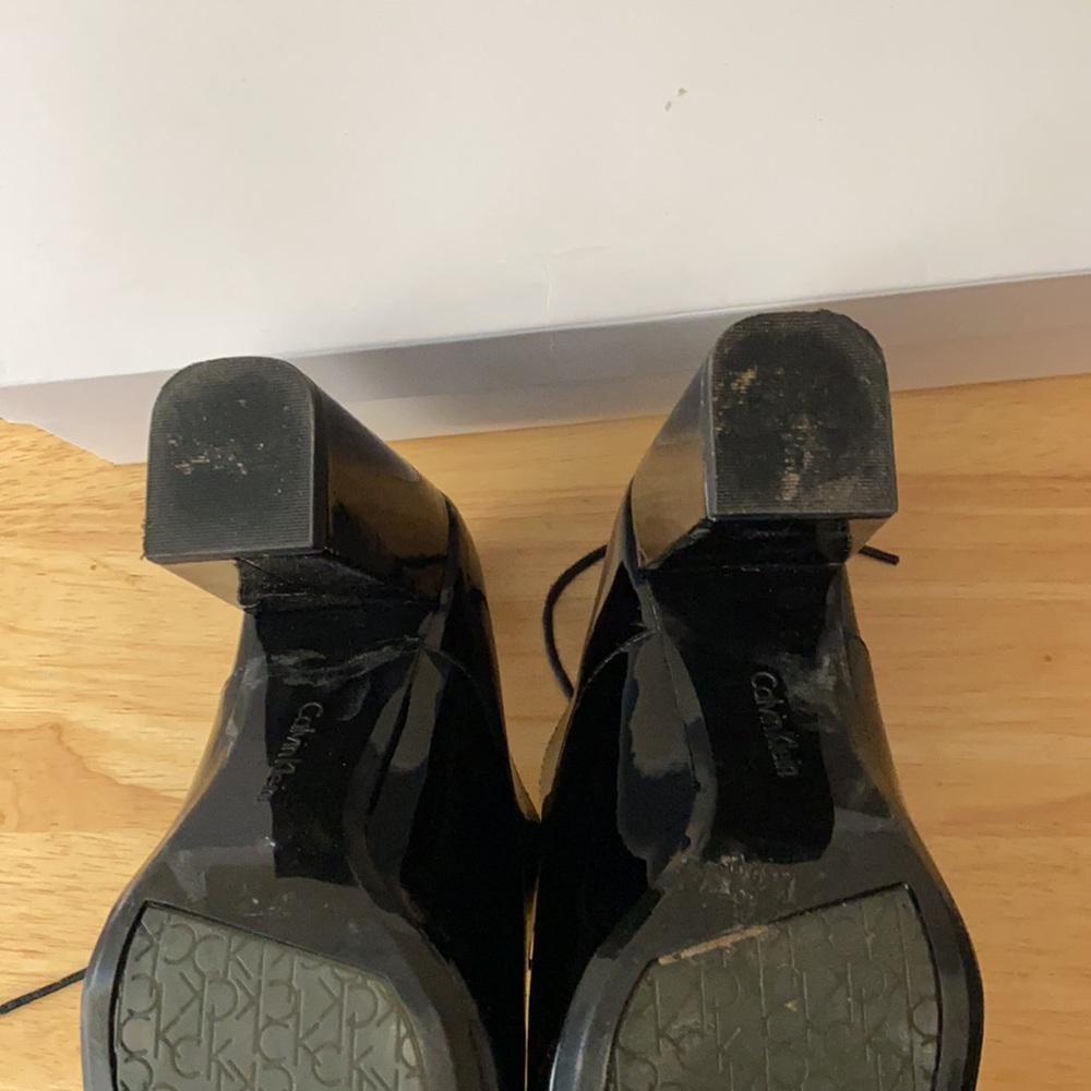 Calvin Klein Black Lace Up Heels - Picture 4 of 4